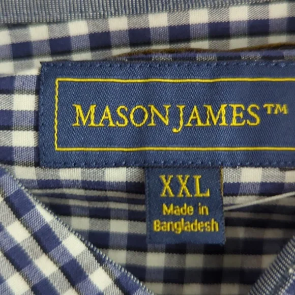 Men's Mason James Multi-Colored Long Sleeve Dress Shirt Size XXL - Picture 3 of 6